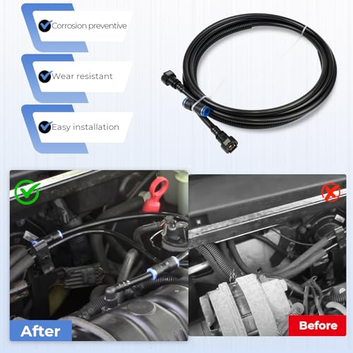 Dexepe Fuel Lines Kit compatible with Chevy Silverado 1500 2500 GMC Sierra 1500 1999-2003 4.8L 5.3L 6L 8.1L Pickup Trucks replace FL-FG0053 FG0053 NFR0003 Nylon Fuel Lines Repair Kit - Image 5