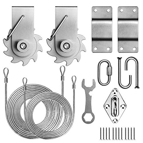 ColourTree Hardware Kit Winch Set for Triangle Sun Shade Sails Canopy, Easy-Tensioning, 316 Military-Grade Stainless - Image 1