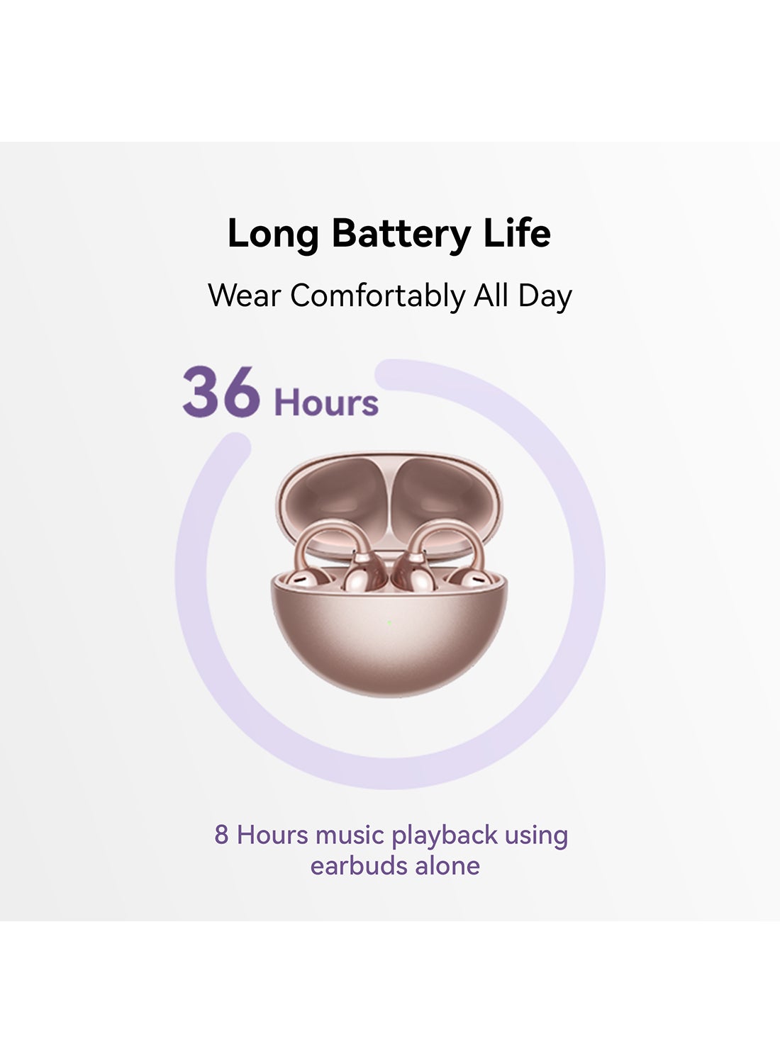 Huawei FreeClip Open-Ear Wireless Earbuds - Rose Gold