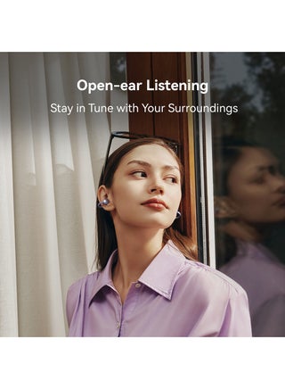 FreeClip, Groundbreaking Aesthetic Design, Feather-light Wearing, Open-ear Listening, AI Crystal-Clear Call, Long Battery Life, Dual-Device Connections Rose Gold - view 3
