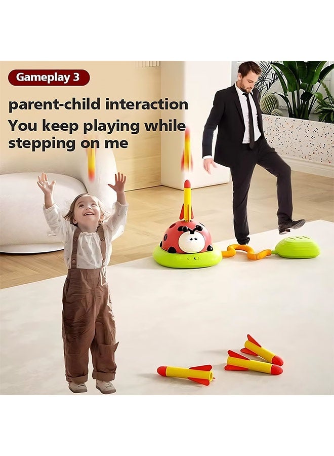 Beauenty 5 in 1 Music Sports Machine, Ring Throwing Game Toy and Rocket Launcher Children's Outdoor Remote Control Toy, Indoor and Outdoor Birthday Gifts Children's 3+ Year Old Toys - Image 5