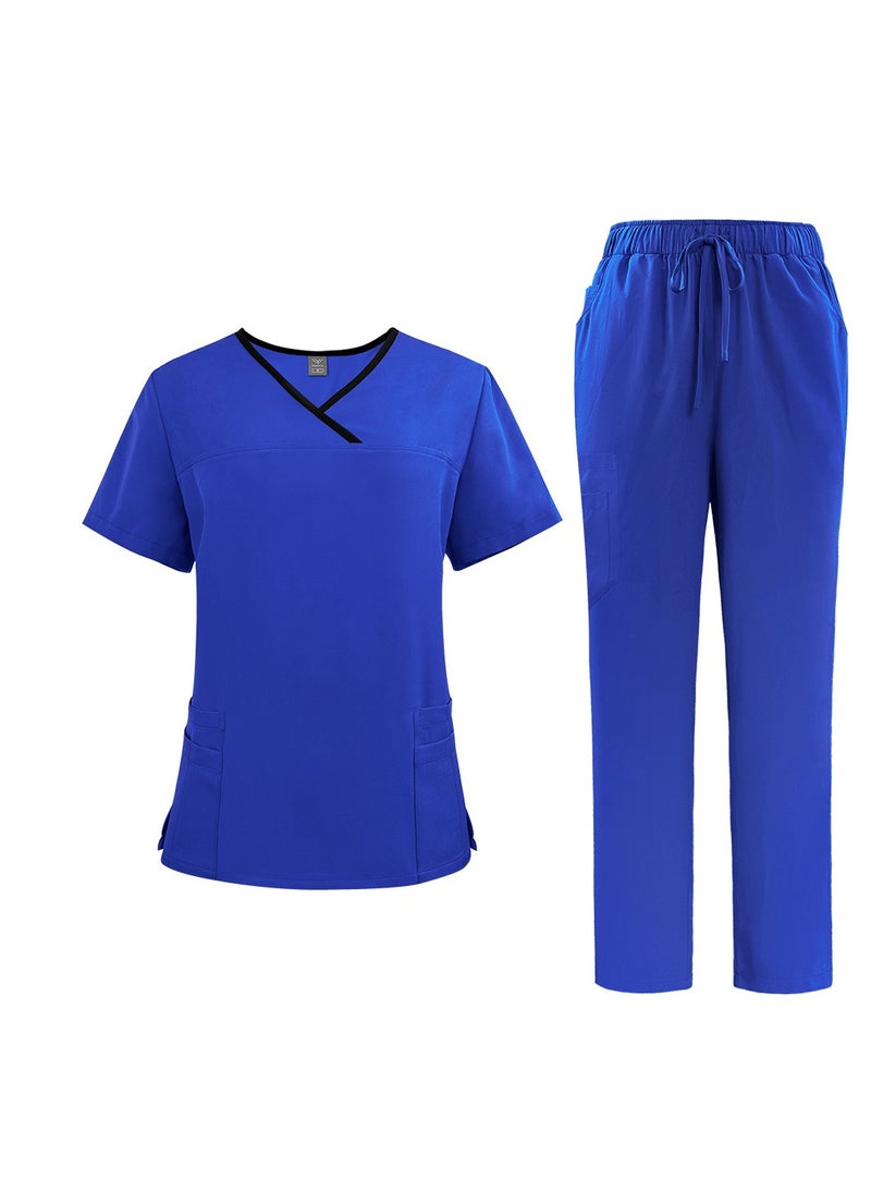 Hand washing clothes, split set, short sleeved brush clothes, women's dental clinic doctors' work clothes, medical uniforms - Image 1