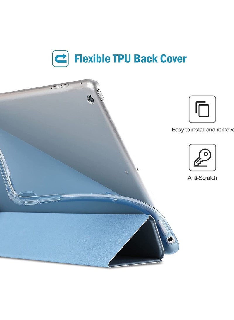 Procases ProCase iPad 9.7 Case ( 6th/ 5th Generation, 2018/2017 Model), iPad Air 1/ 2, Slim Trifold Soft TPU Translucent Back Cover Smart Case -Skyblue - Image 2
