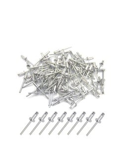 AQSON 4mm x 16mm Alloy Rivets, 100 Pack – Rivets for Metal, Blind Rivet, Dome Head Rivet, Aluminium Body and Steel Mandrel Pop Rivets for Tinplate, Metal Fastening, Leather – Push Rivets  - Image 5