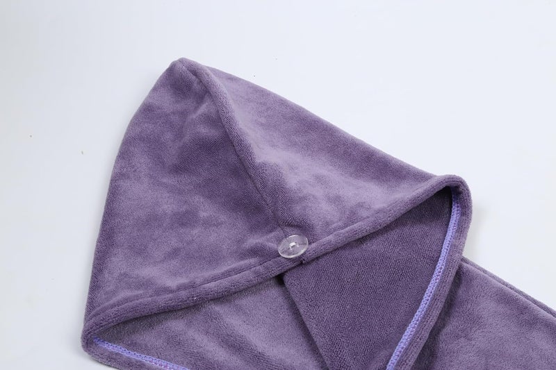 HOUSSE Microfibre Head Towels | 550 GSM High Absorbent Hair Wrap with Adjustable Buttons for Girls | Super Soft & Quick Dry Wrap Towel for Hairs | Pack of 1 | 25x65 cm(Cadet) - Image 5