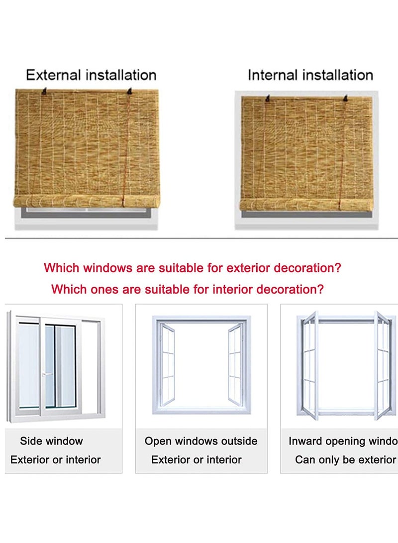 LINGWEI Bamboo Roller Blinds & Foldable Privacy Screen – Natural Reed Curtains, Reed Fencing Room Divider, Eco-Friendly Window Shades 200x150cm - Image 5