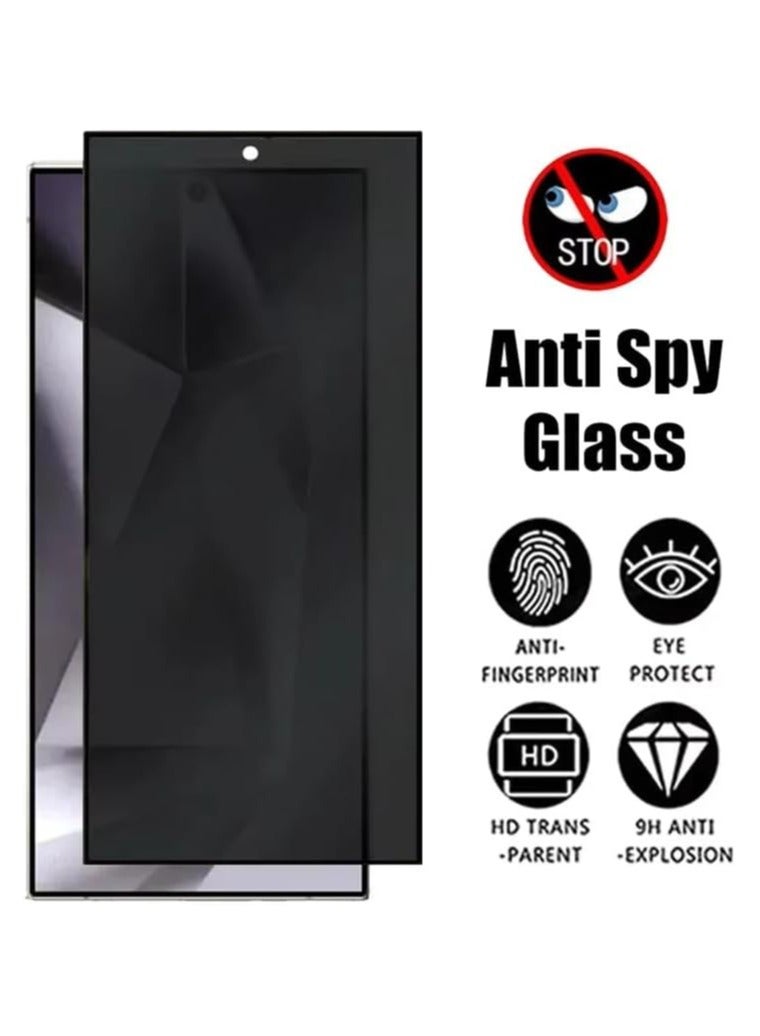 Glass for Samsung Galaxy S25 Ultra Privacy Glass Screen Protector Anti-Spy Tempered Glass Film 9H Hardness Scratch Resistant FINGERPRINT Working Screen Protector - Image 4