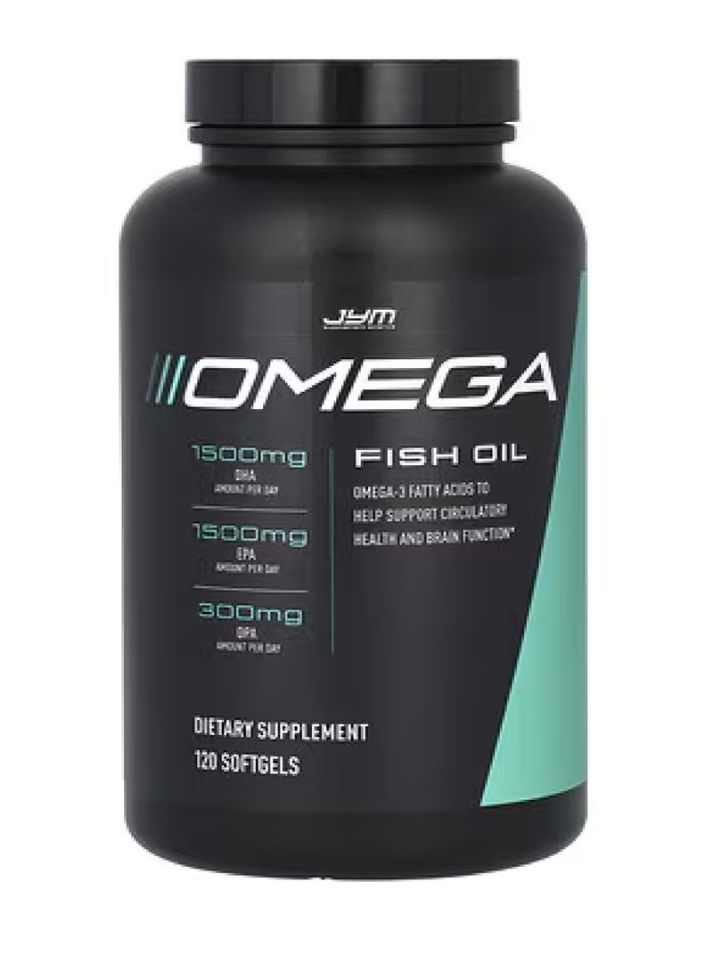 جيم سابلامنتس ساينس زيت السمك أوميجا، 120 كبسولة هلامية (1300 ملغ لكل كبسولة هلامية)