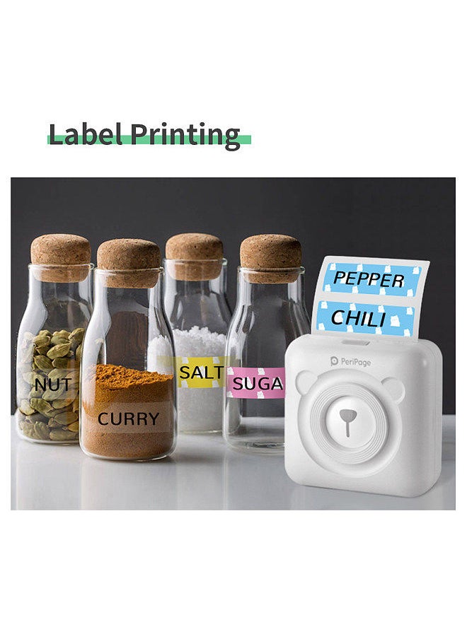 PeriPage - Mini Pocket All-in-One Thermal Printer Wireless BT Picture Photo Label Memo Receipt Paper Printer AR Photo Function with USB Cable Support for Android iOS Smartphone Windows - Image 1