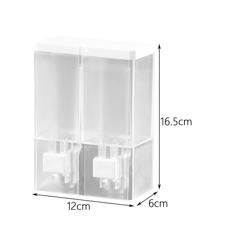 GLIVE (LABEL) Shampoo and Conditioner Dispenser Shower Dispenser Soap Dispenser Wall Mounted Manual Soap Dispenser Containers Plastic Hand Wash Soap Wall Dispenser for Bathroom Kitchen Hotel Liquid - Image 5