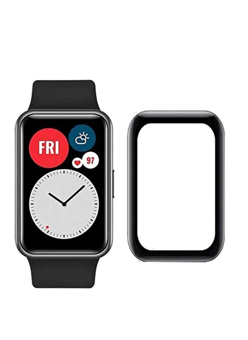 Y&D - Case Compatible for Huawei Watch FIT Screen Protector 2 Pcs Soft TPU Protective Cover Full Coverage Scratch Proof Bumper Frame Clear - Image 1