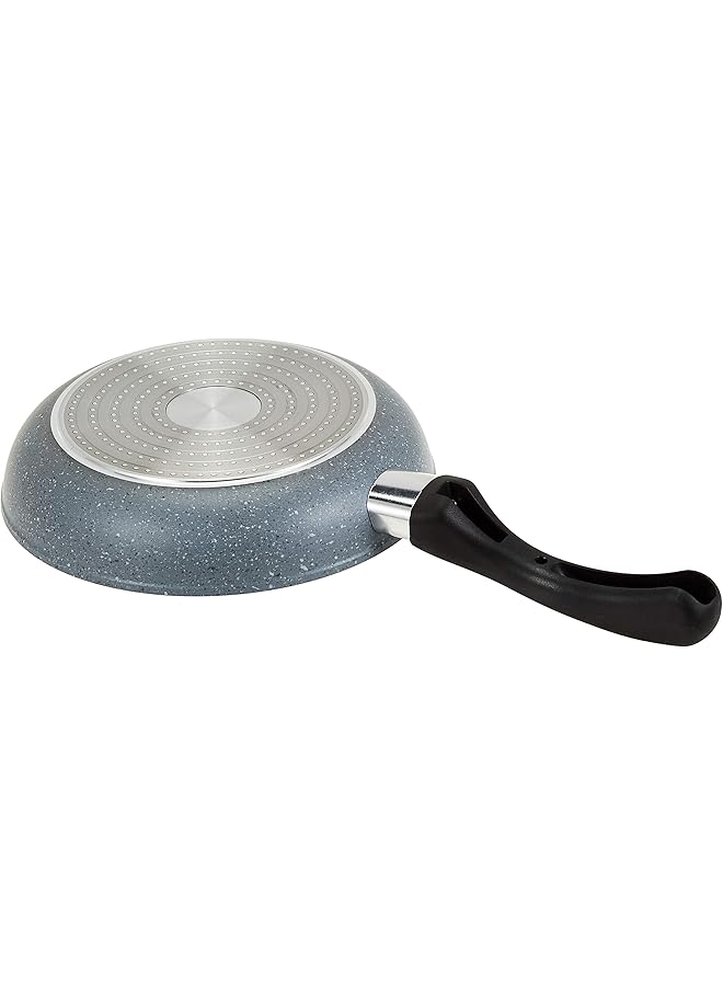 برستيج طقم مقالي مرقط من قطعتين، مقاس 20 سم و25 سم | مطلي بالجرانيت | غير لاصق | متوافق مع أجهزة الحث الحراري، رمادي - Image 2