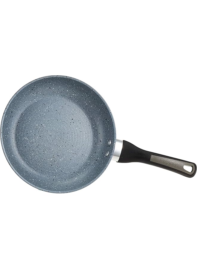 برستيج طقم مقالي مرقط من قطعتين، مقاس 20 سم و25 سم | مطلي بالجرانيت | غير لاصق | متوافق مع أجهزة الحث الحراري، رمادي - Image 3