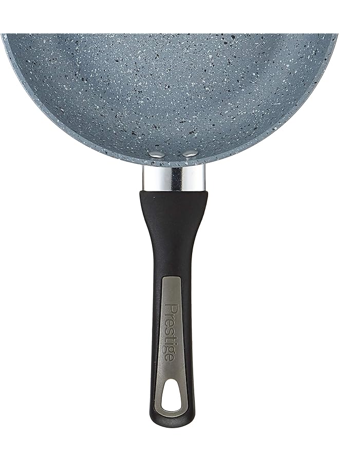 برستيج طقم مقالي مرقط من قطعتين، مقاس 20 سم و25 سم | مطلي بالجرانيت | غير لاصق | متوافق مع أجهزة الحث الحراري، رمادي - Image 4