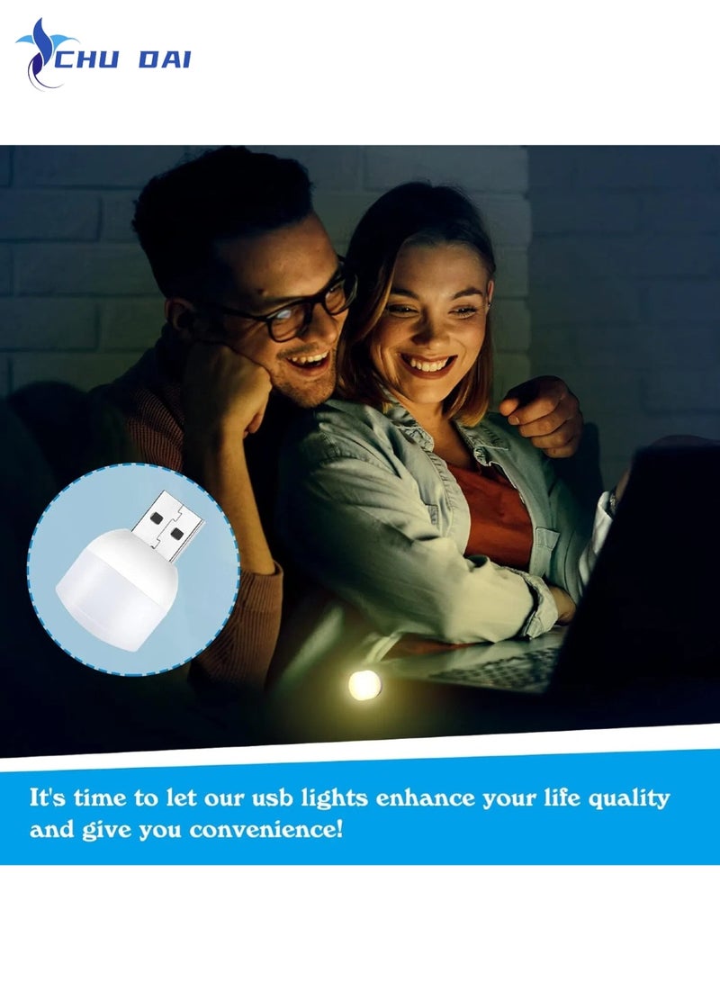 CHU DAI 2-Pack USB Night Light, Bedside Lamp, Baby Nursery Lamp, Perfect for Bedroom, Dorm, Night Feeding - Image 2