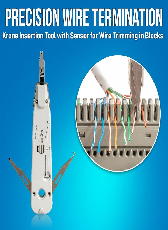 Jonard Tools PD-KRONE Krone Insertion Tool with Sensor- Network & Telecom Wire Insertion Tool for Krone and ADC LSA-Plus, Built-in Sensor, Wire Cut Control, Integrated Hook & Spudger - Image 2