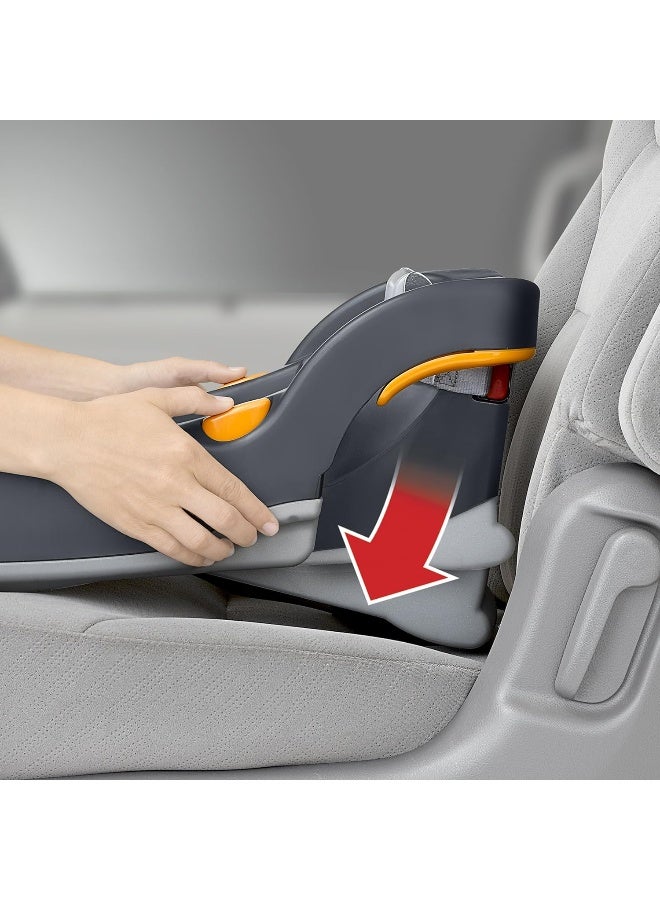 Chicco KeyFit® Infant Car Seat and Base, Rear-Facing Seat for Infants 4-22 lbs., Includes Infant Head and Body Support, Compatible with Chicco Strollers, Baby Travel Gear | Encore/Black/Grey - Image 2