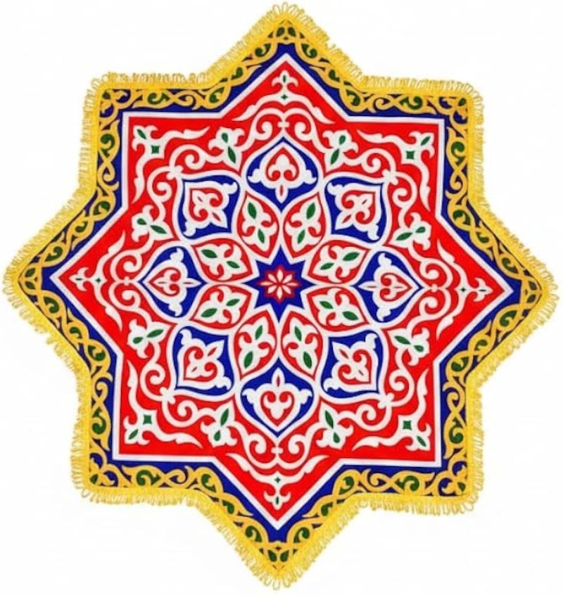Star Placemat Set of 2 â€“ French Design with Beautiful Ramadan Colors â€“ Luxurious Table Decor Touch om