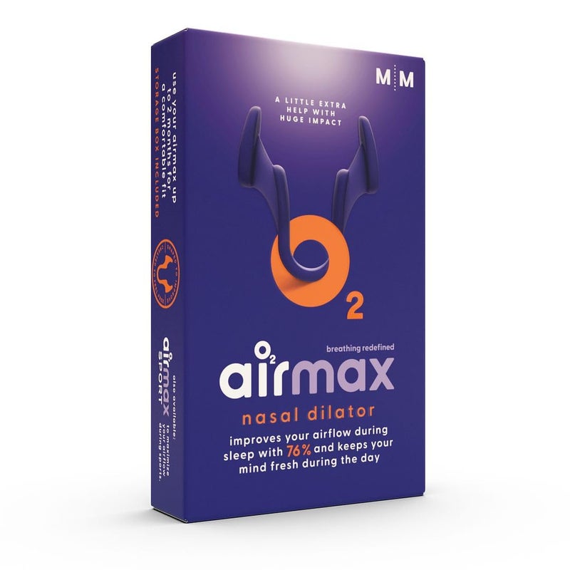 AIR MAX دواعم أنف AIRMAX للنوم - 76% تدفق هواء أكثر - أجهزة مضادة للشخير - تنفس بحرية من خلال الأنف - تخفيف الجيوب الأنفية، حل للتخفيف والشخير - 2X متوسط برتقالي - 6 أشهر من التخفيف - Image 2