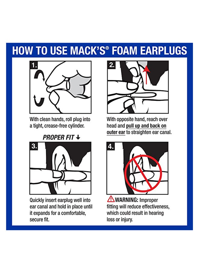 Mack's - Ultra Soft Foam Earplugs, 50 Pair - 32dB Highest NRR Comfortable Ear Plugs - Image 1