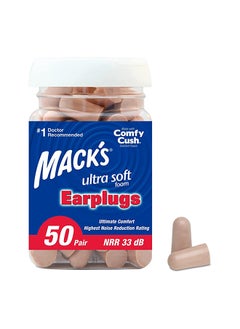 Mack's Ultra Soft Foam Earplugs, 50 Pair - 32dB Highest NRR Comfortable Ear Plugs  - Image 1