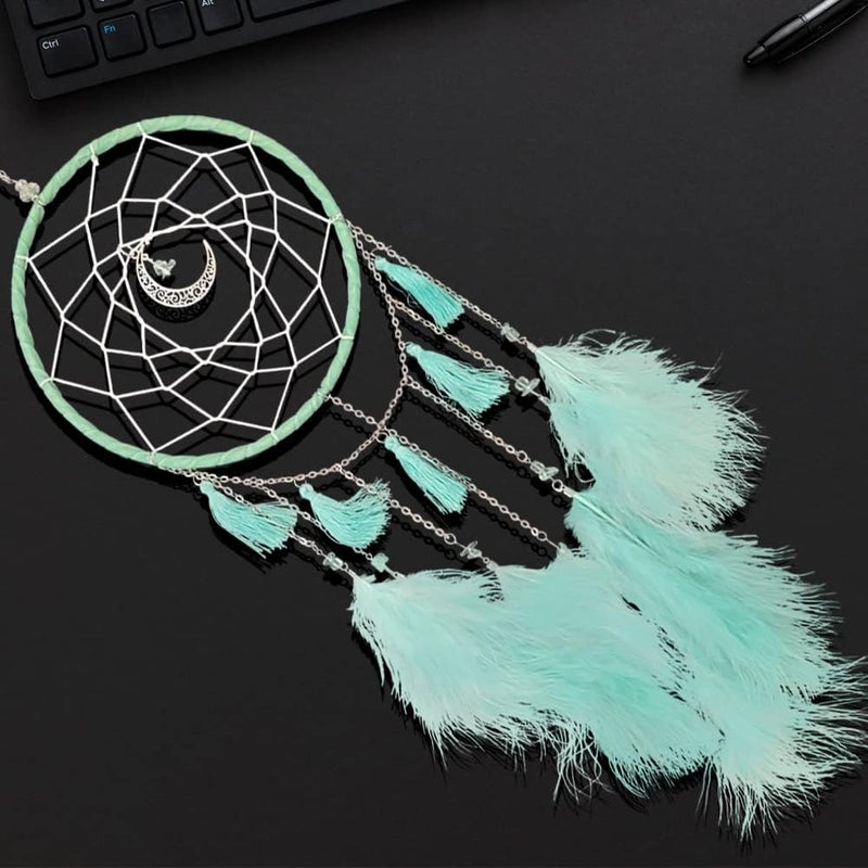 Awlee Dream Catchers Green Dream Catcher Wall Decor for Bedroom Kids Girls Boys Birthday Gift Handmade Feather Hanging Ornament - Image 3