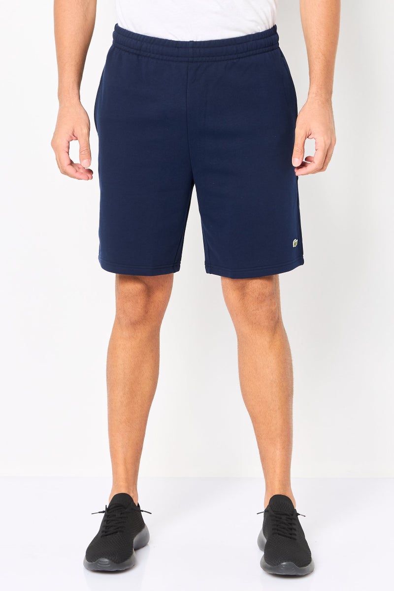 LACOSTE Men Embroidered Logo Basic Shorts, Navy - Image 1
