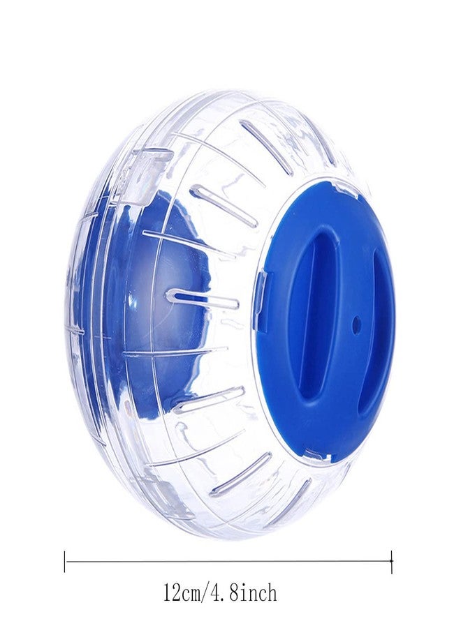 CHUQIANTONG Hamster Exercise Ball Silent Hamster Wheel Small Animals Transparent Ball for Dwar Rat Relieves Boredom and Increases Activity (4.8 inch, Blue) - Image 4