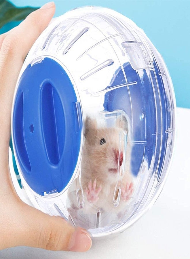 CHUQIANTONG Hamster Exercise Ball Silent Hamster Wheel Small Animals Transparent Ball for Dwar Rat Relieves Boredom and Increases Activity (4.8 inch, Blue) - Image 2