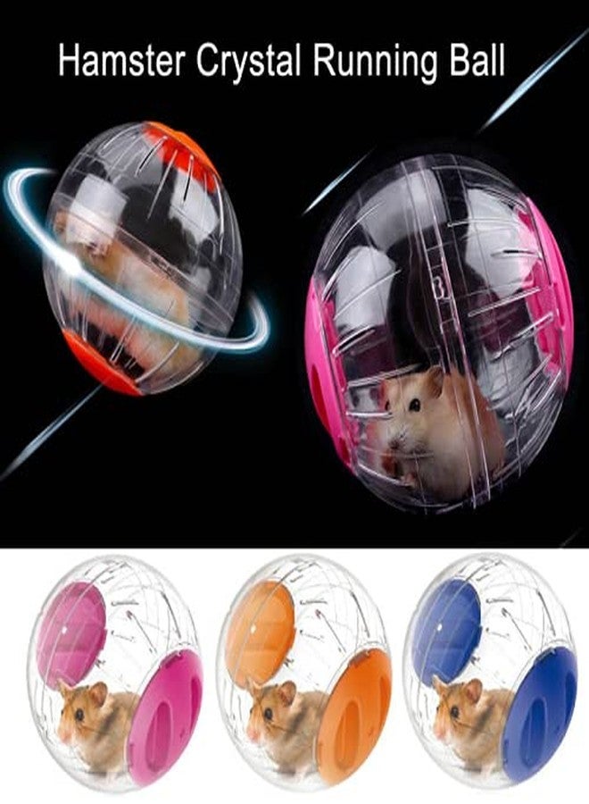 CHUQIANTONG Hamster Exercise Ball Silent Hamster Wheel Small Animals Transparent Ball for Dwar Rat Relieves Boredom and Increases Activity (4.8 inch, Blue) - Image 5