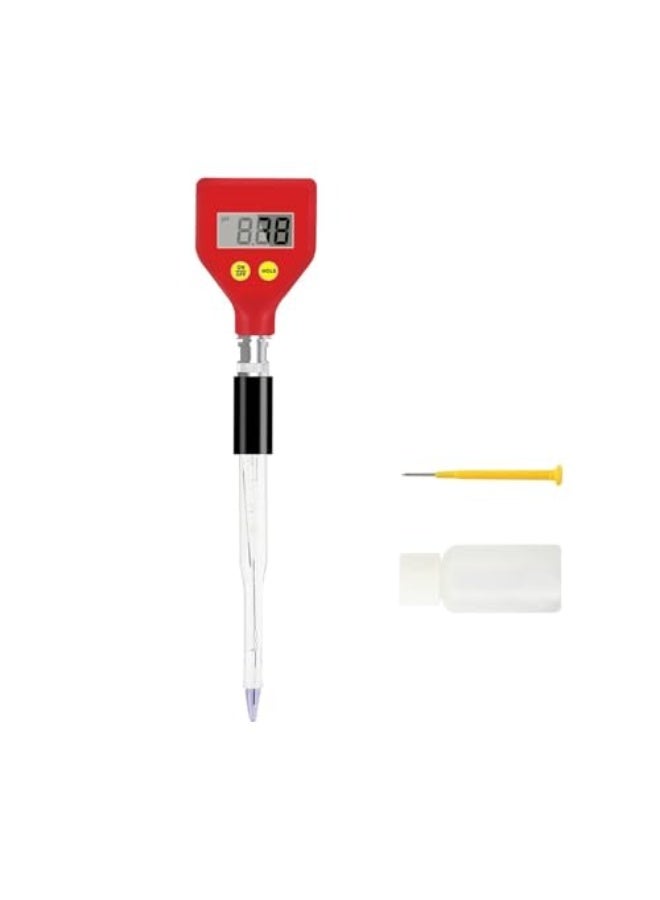 Generic جهاز قياس درجة الحموضة المحمول PH-98108، كاشف جودة المياه باستخدام قطب كهربائي زجاجي، مناسب لأحواض السمك، والطعام، والجبن، والحليب، والتربة,دقة مُحسّنة  - Image 1