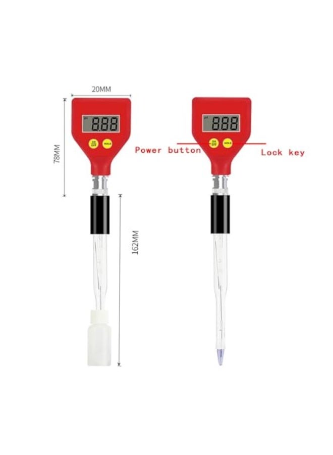 Generic جهاز قياس درجة الحموضة المحمول PH-98108، كاشف جودة المياه باستخدام قطب كهربائي زجاجي، مناسب لأحواض السمك، والطعام، والجبن، والحليب، والتربة,دقة مُحسّنة  - Image 2