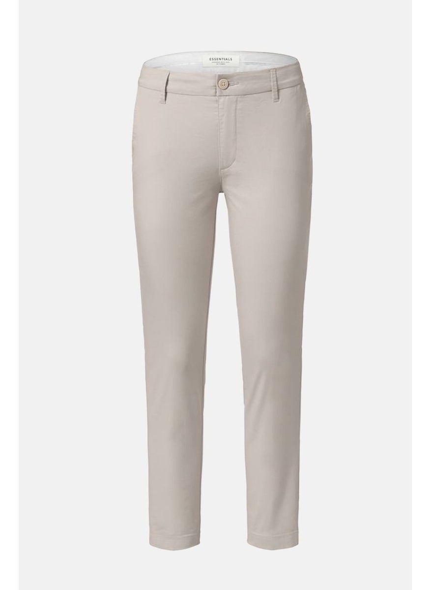 Tchibo - Women Regular Fit Plain Chino Pants, Beige - Image 1
