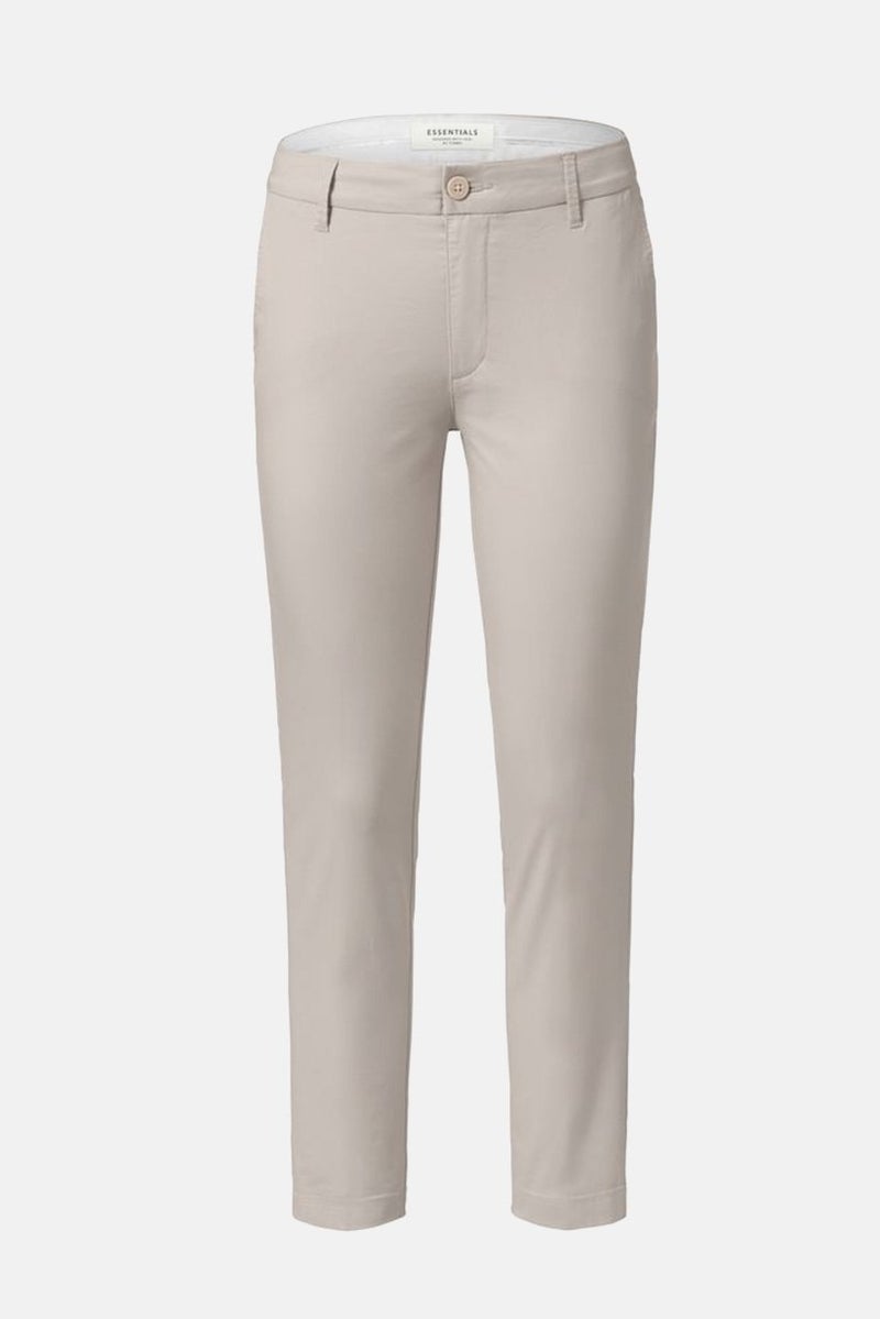 Tchibo Women Regular Fit Plain Chino Pants, Beige - Image 3