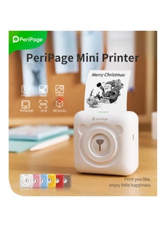 Thoraya A6 Mini Pocket Printer HD 304DPI Wireless BT Thermal Printer Picture Photo Label Memo Notes Journal Receipt Paper Instant Printer Sticker AR Photo Function Inkless Printing Compatible with Android iOS Smartphone Windows  - Image 5