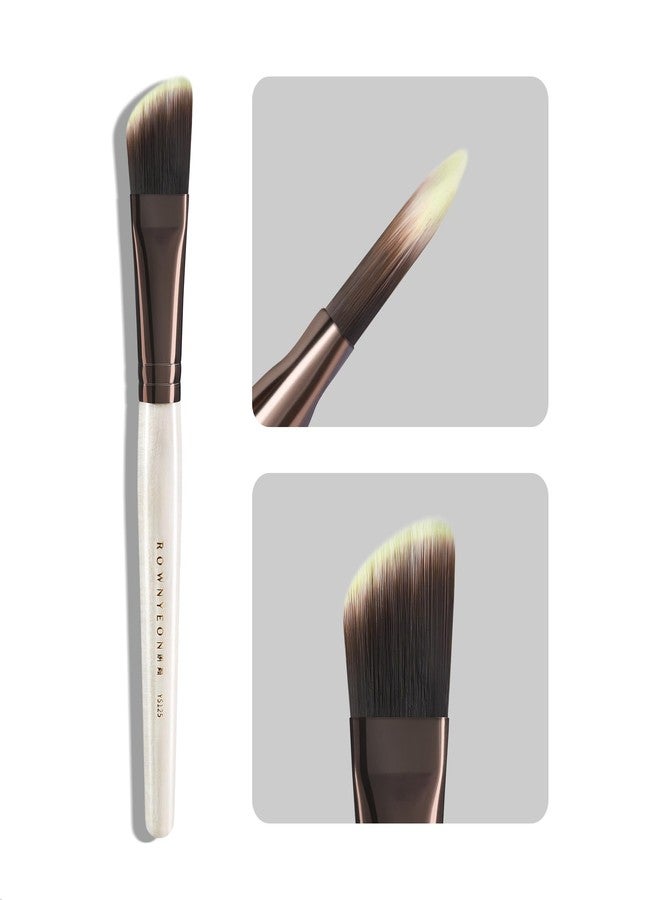 ROWNYEON Lunar Shadow Small Angled Foundation Brush with Synthetic Bristles - For Full Coverage, Streak-Free Flawless Finish & Detail Work (YS125) - Image 1