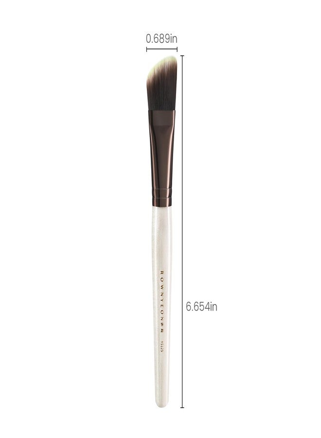 ROWNYEON Lunar Shadow Small Angled Foundation Brush with Synthetic Bristles - For Full Coverage, Streak-Free Flawless Finish & Detail Work (YS125) - Image 5