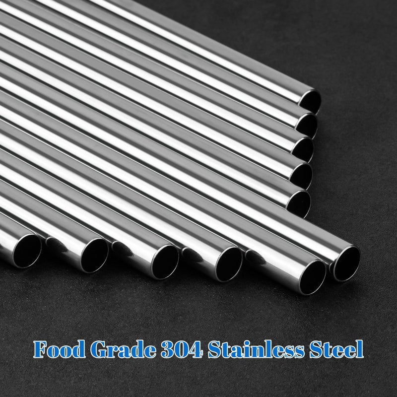 Tomorotec 8-Pack Stainless Steel Straws Fit for 40oz Stanley Tumblers, 12" Metal Straws for Stanley Cup with 1 Brush, Reusable Drinking Straws for Smoothies, Milkshakes, Dishwasher Safe & BPA-Free - Image 5