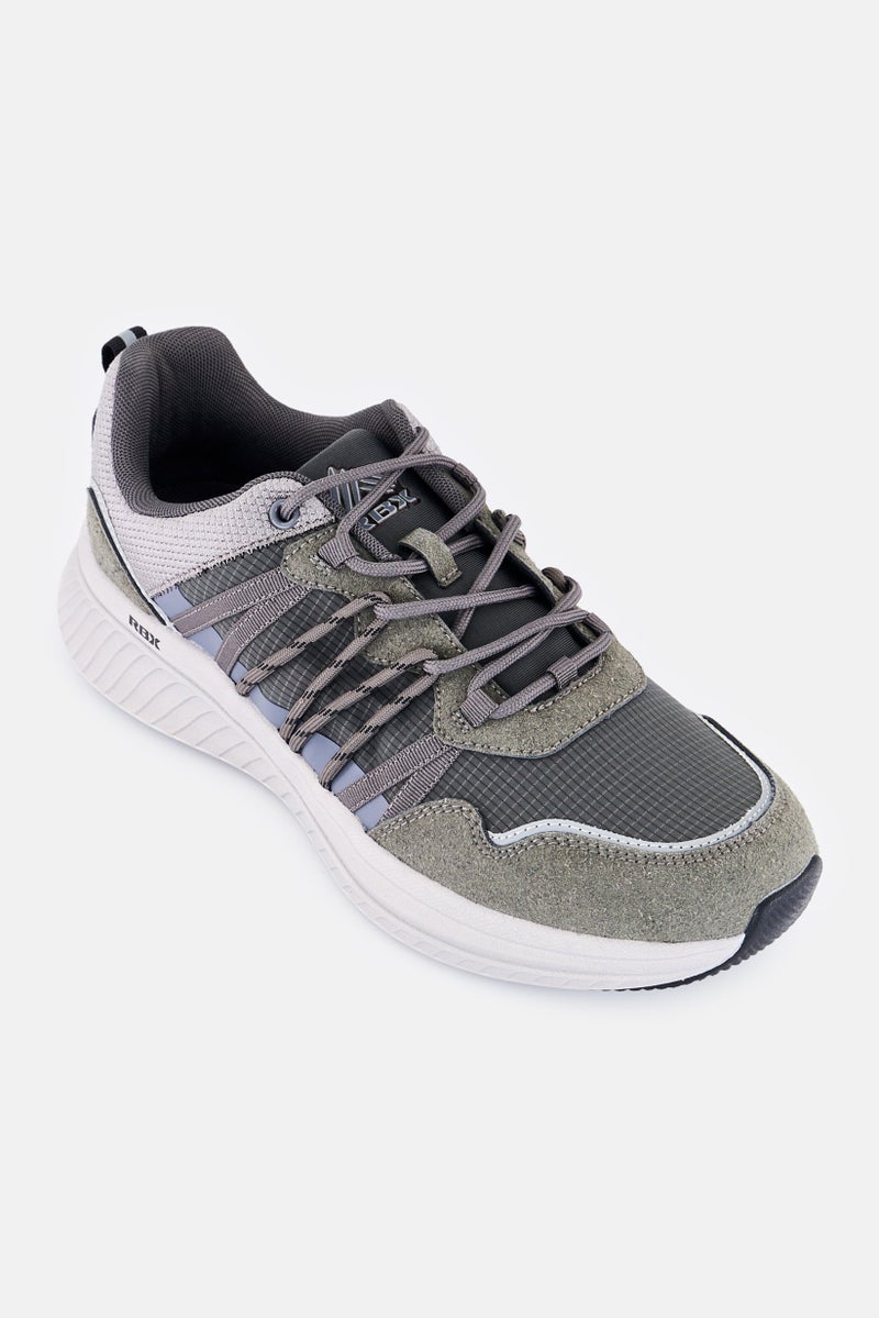 RBX Men Lace Up Running Shoes, Grey - Image 1