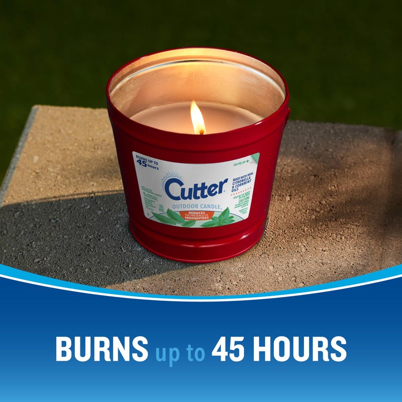 Cutter Candle, 17 Ounces, Outdoor Candle Made with Real Citronella Oil and Cornmint Oil Reduces The Presence of Mosquitoes with A Light, Fragrant Citronella and Mint Scent, 6 Pack - Image 3