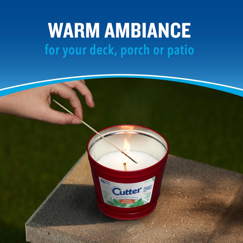 Cutter Candle, 17 Ounces, Outdoor Candle Made with Real Citronella Oil and Cornmint Oil Reduces The Presence of Mosquitoes with A Light, Fragrant Citronella and Mint Scent, 6 Pack - Image 5