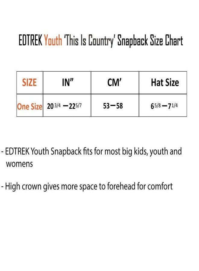 قبعة EDTREK Elite Youth Country للأطفال الكبار - قبعة سناباك للأولاد بحافة مسطحة (نقشة مربعات غربية مع لون رملي - Bull) - Image 5