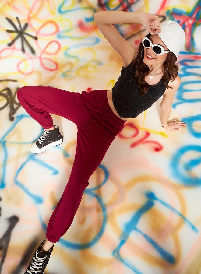 كاجوالي كاسواللي جوجرز فضفاضة برباط - Image 1