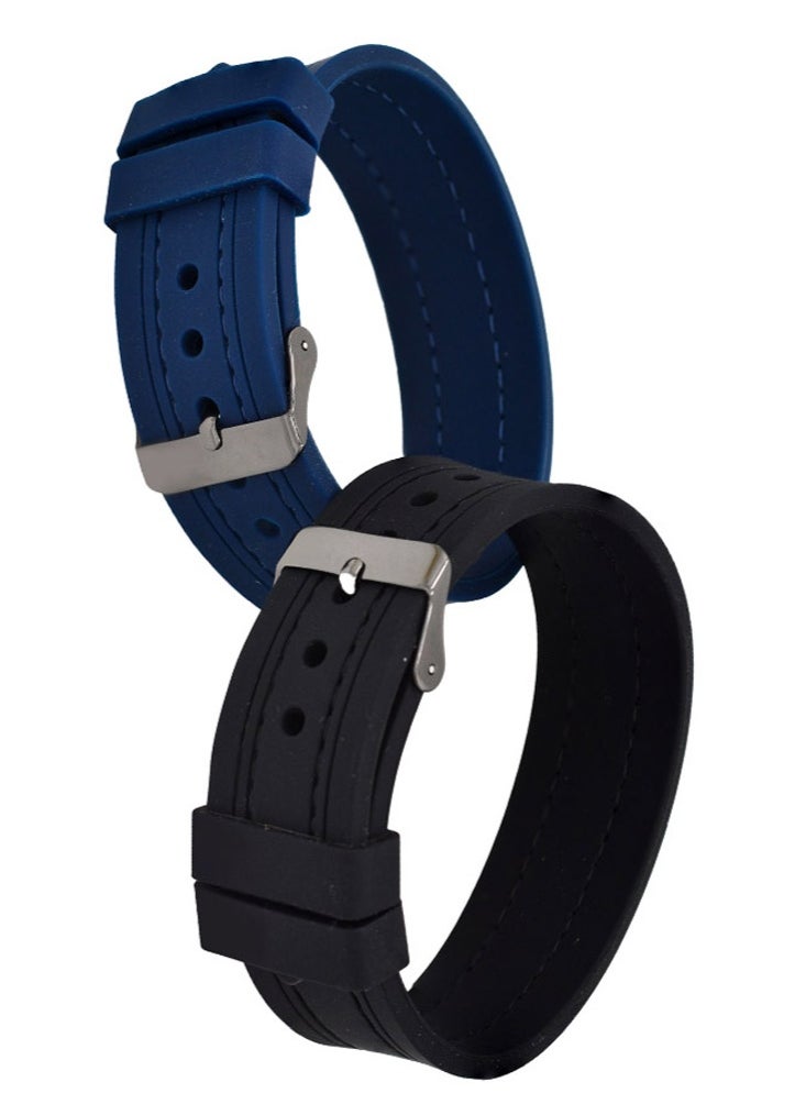 ANDIAMO Men's Analog Black Case Black Mesh Belt Strap Set Watch  - Image 3