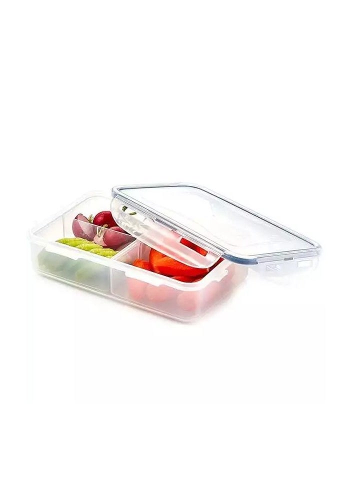 LOCK & LOCK LocknLock 800ml Rectangular  Airtight Food Storage with Divider  - BPA-Free, Microwave, Freezer, and Dishwasher Safe  - Image 4