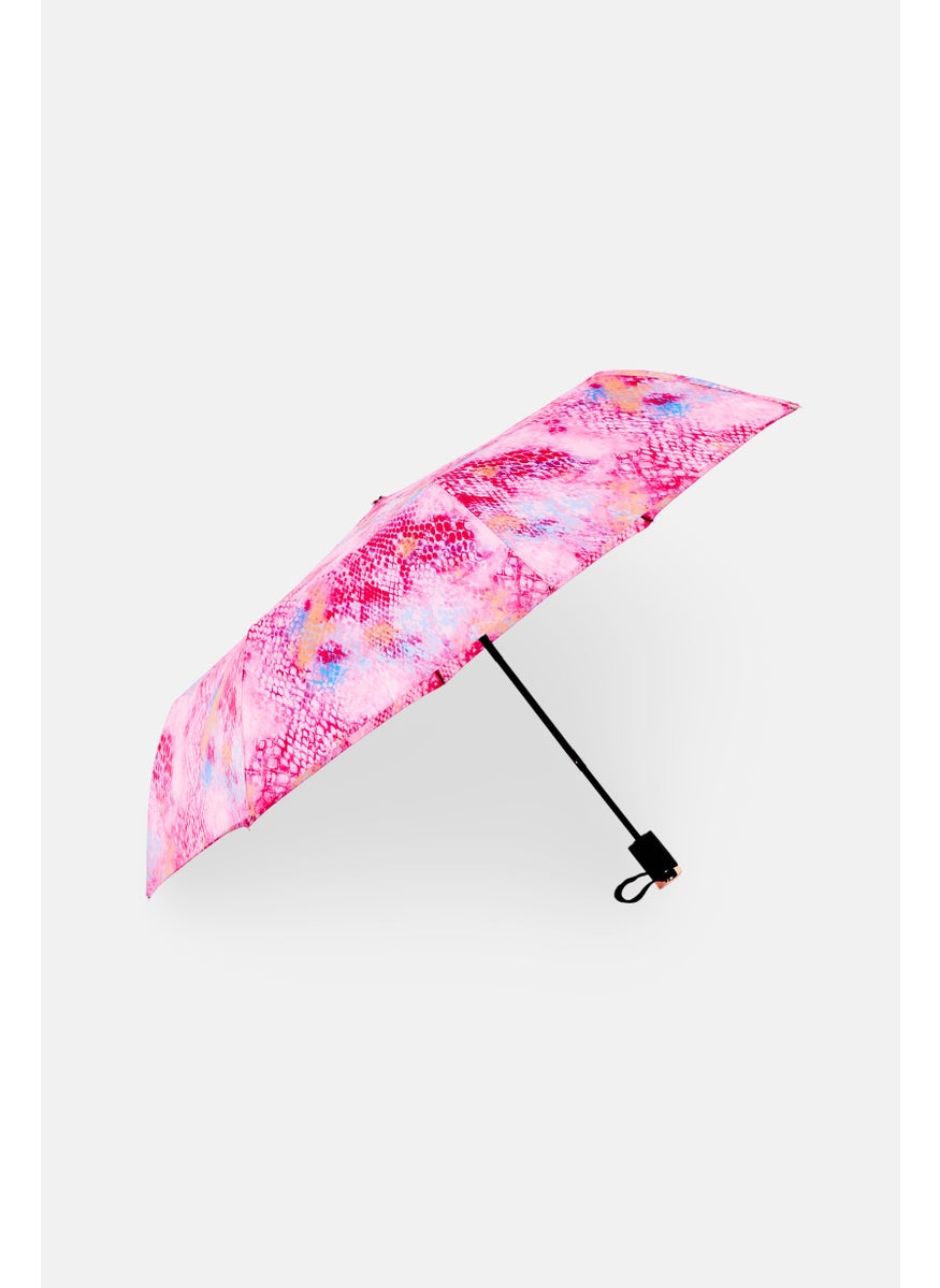 bebe - Snake Skin Auto Open Umbrella, Pink - Image 1