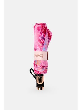 Snake Skin Auto Open Umbrella, Pink