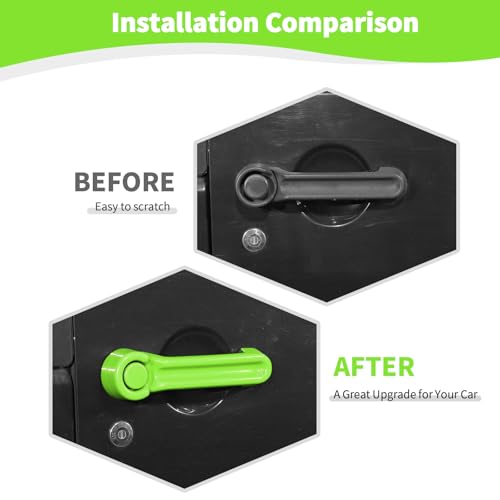 JOSHELA for Jeep JK Door Handle Cover Trim Green for Jeep Wrangler JK 2DR 20072017 Green Exterior Accessories 3pcs - Image 3