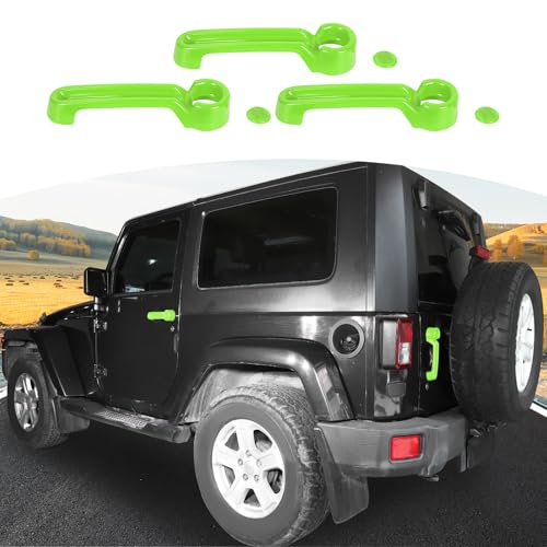 JOSHELA for Jeep JK Door Handle Cover Trim Green for Jeep Wrangler JK 2DR 20072017 Green Exterior Accessories 3pcs - Image 1