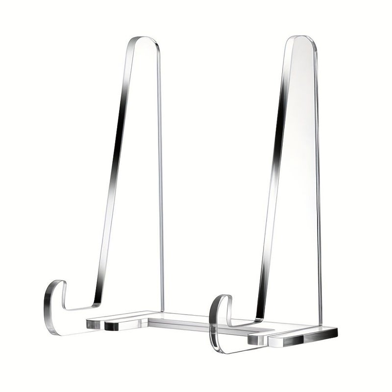 Transparent Acrylic Photo Frame Stand Bookshelf Easel Plate Holder For Postcard Book Display - Image 1